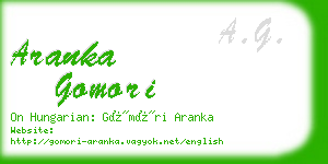 aranka gomori business card